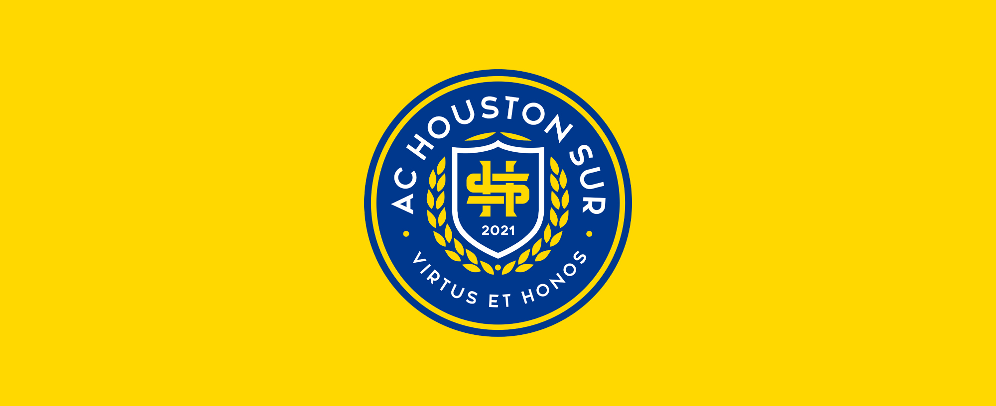 AC Houston Sur crest on yellow background