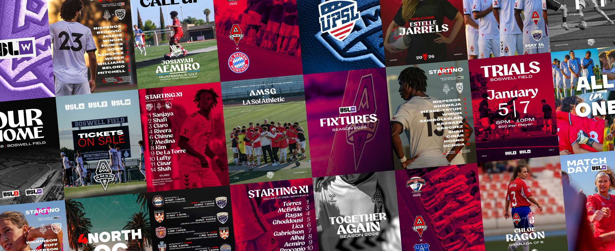 AMSG social media content collage