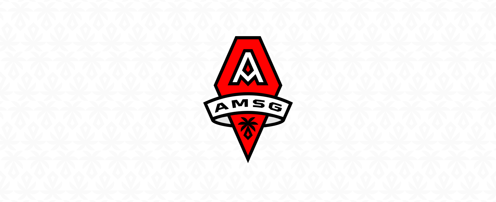 AMSG crest on patterned background