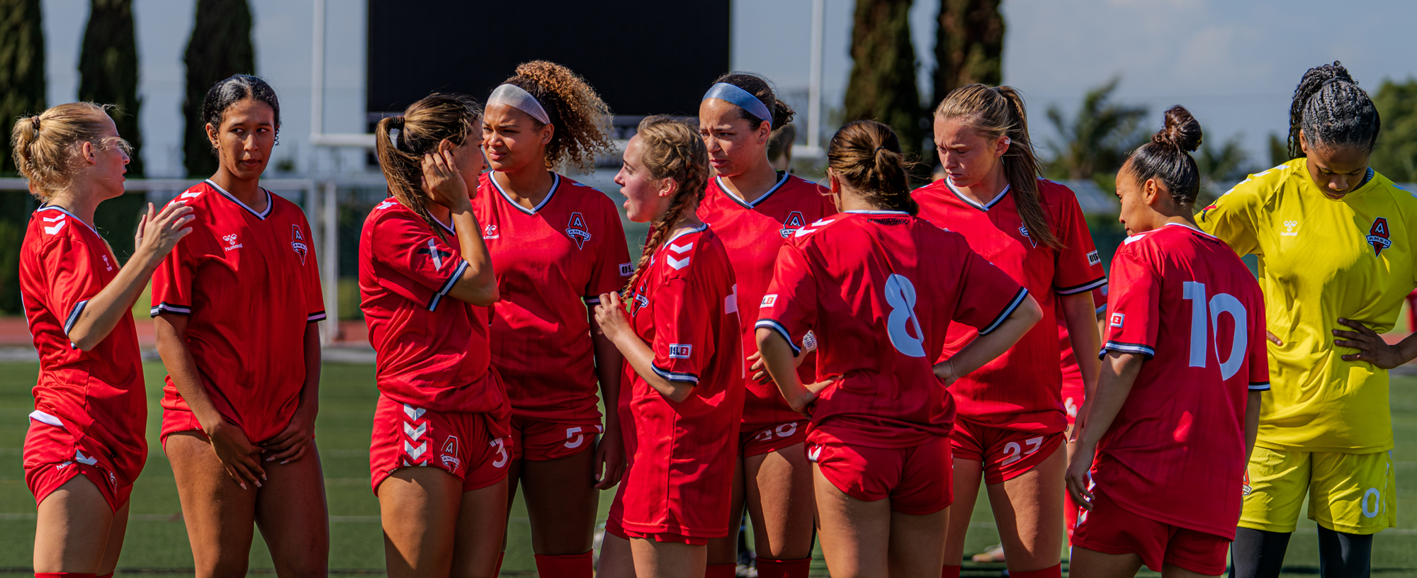AMSG women's team on pitch
