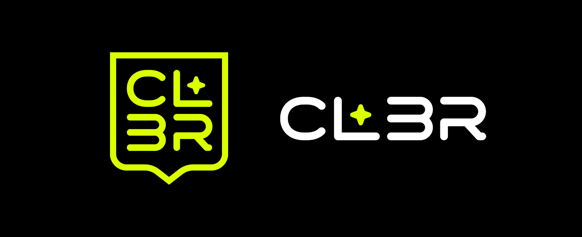Calibre neon shield and wordmark lockup