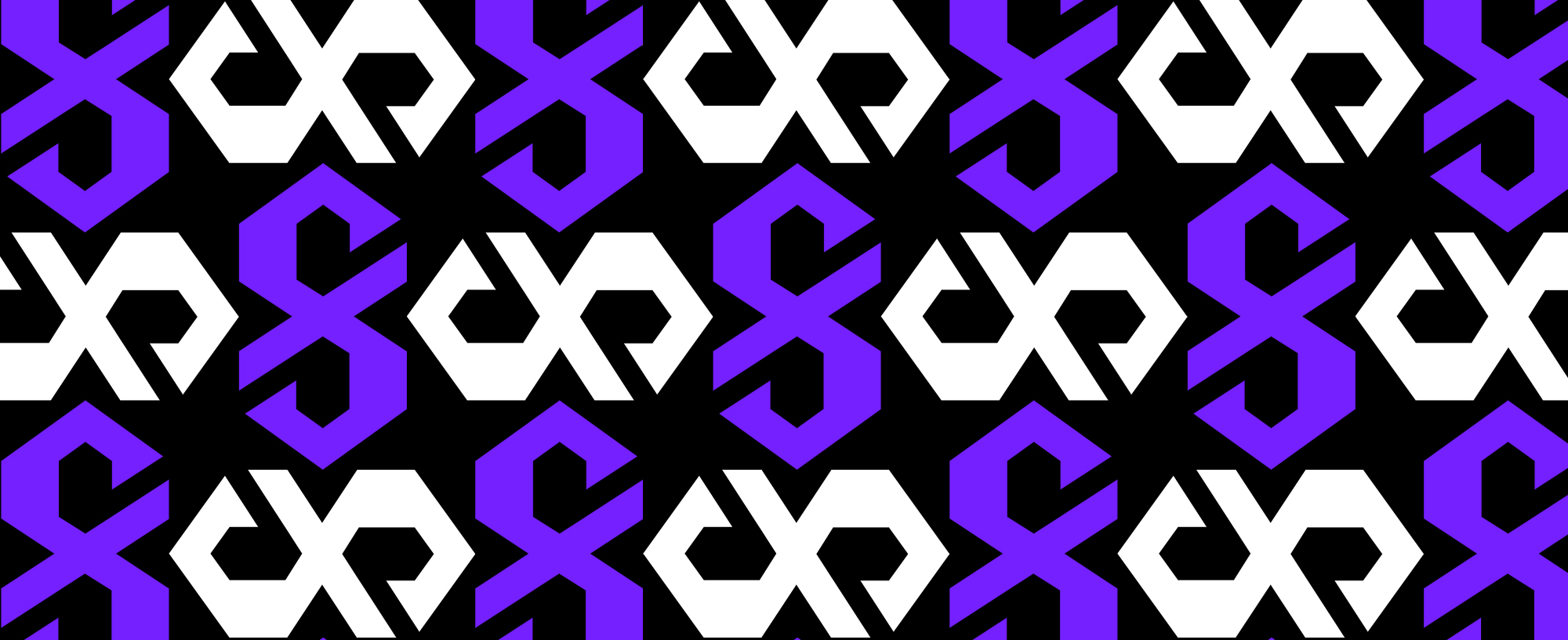 False8 repeating pattern in purple and white