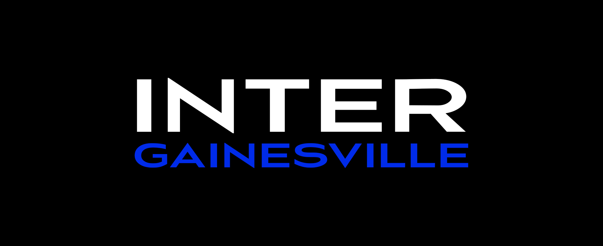 Inter Gainesville typographic treatment