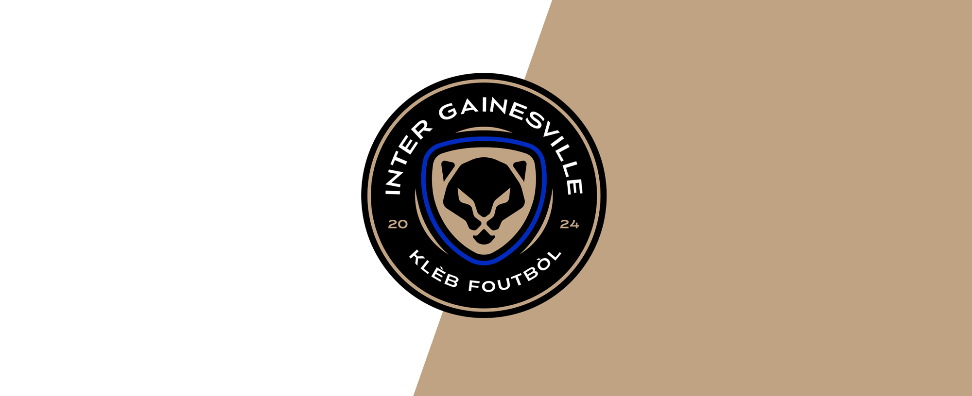 Inter Gainesville crest on white and gold