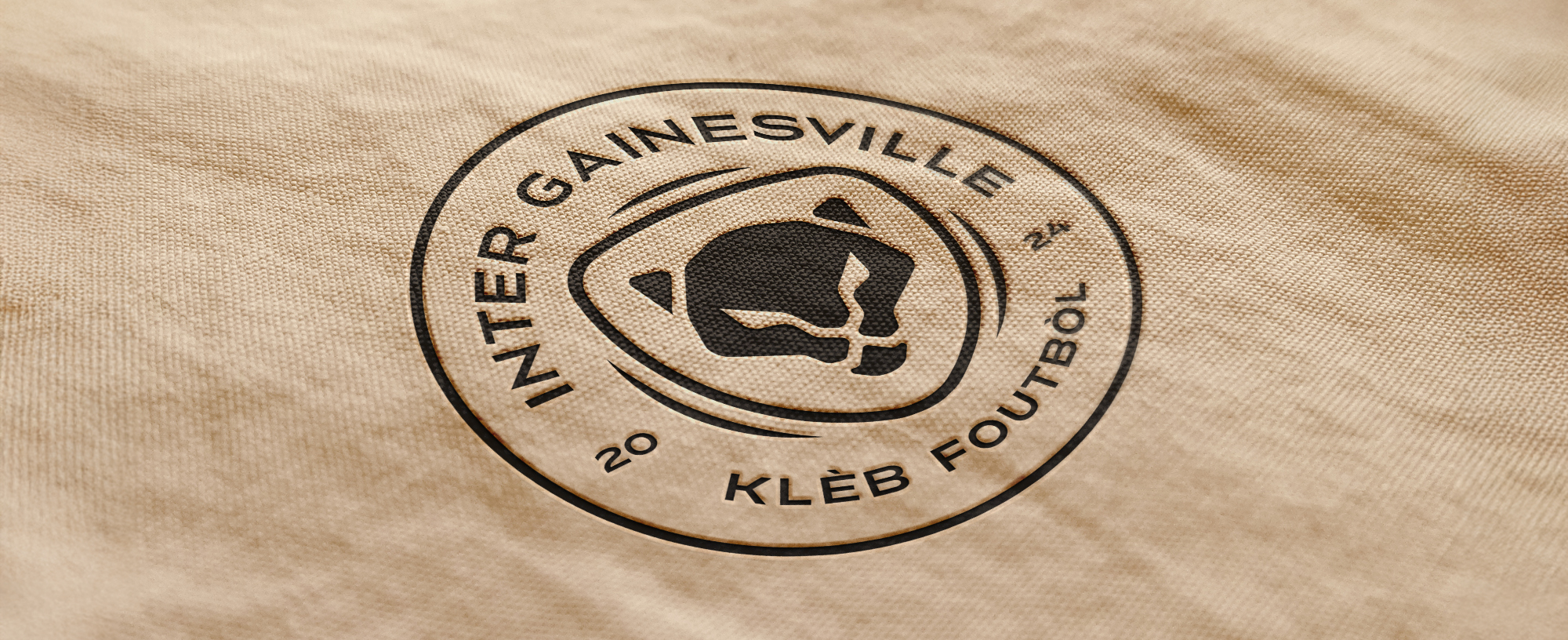 Inter Gainesville crest on canvas