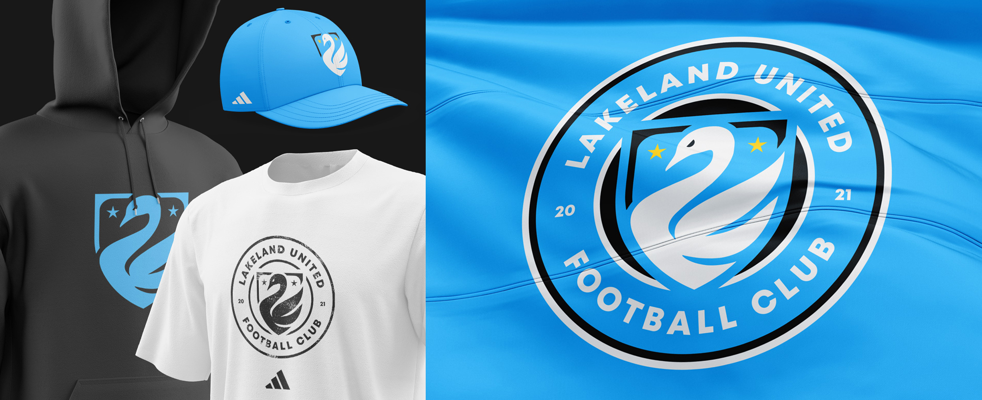 Lakeland United shield and LUFC wordmark