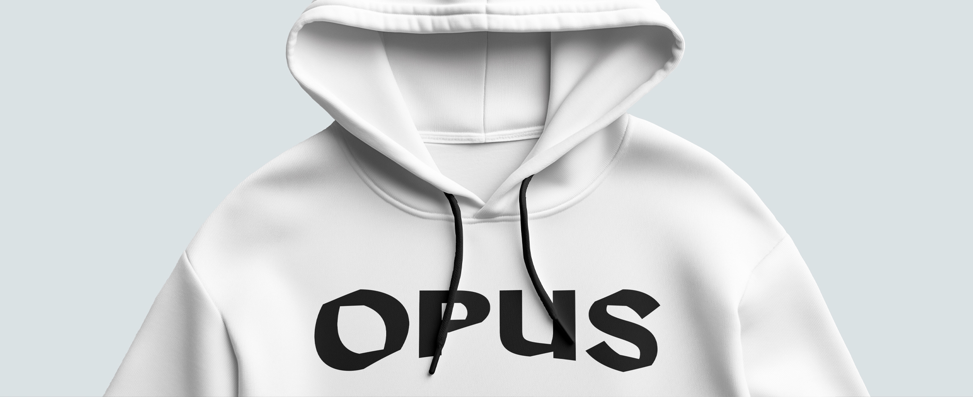 White hoodie with OPUS text