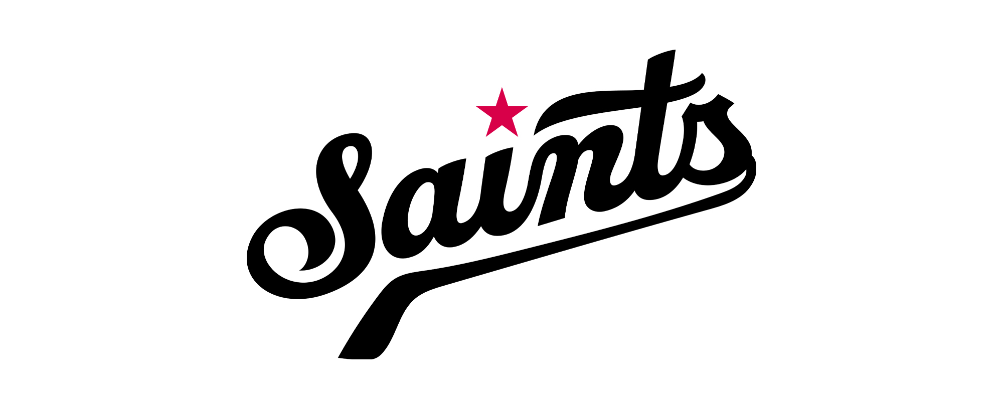 Saints Hockey Club script wordmark