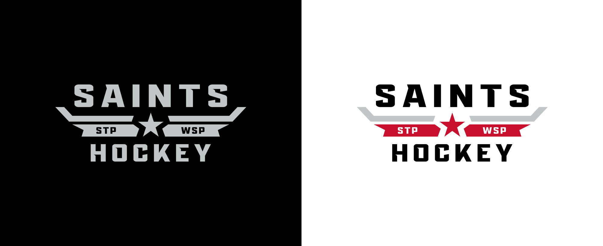 Saints Hockey Club secondary wordmark variants