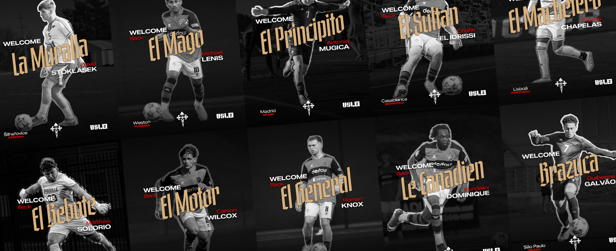 Player portraits with Spanish nicknames