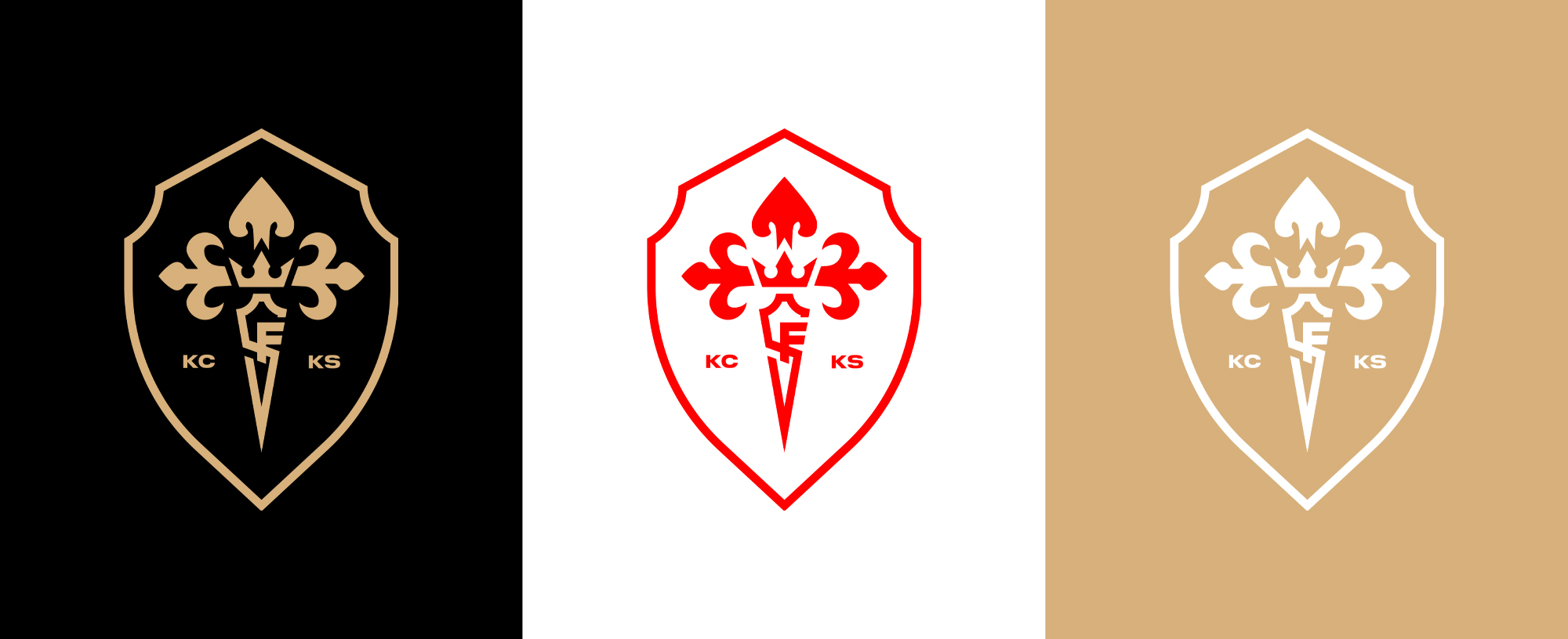 Crest color variants in gold, red, and white