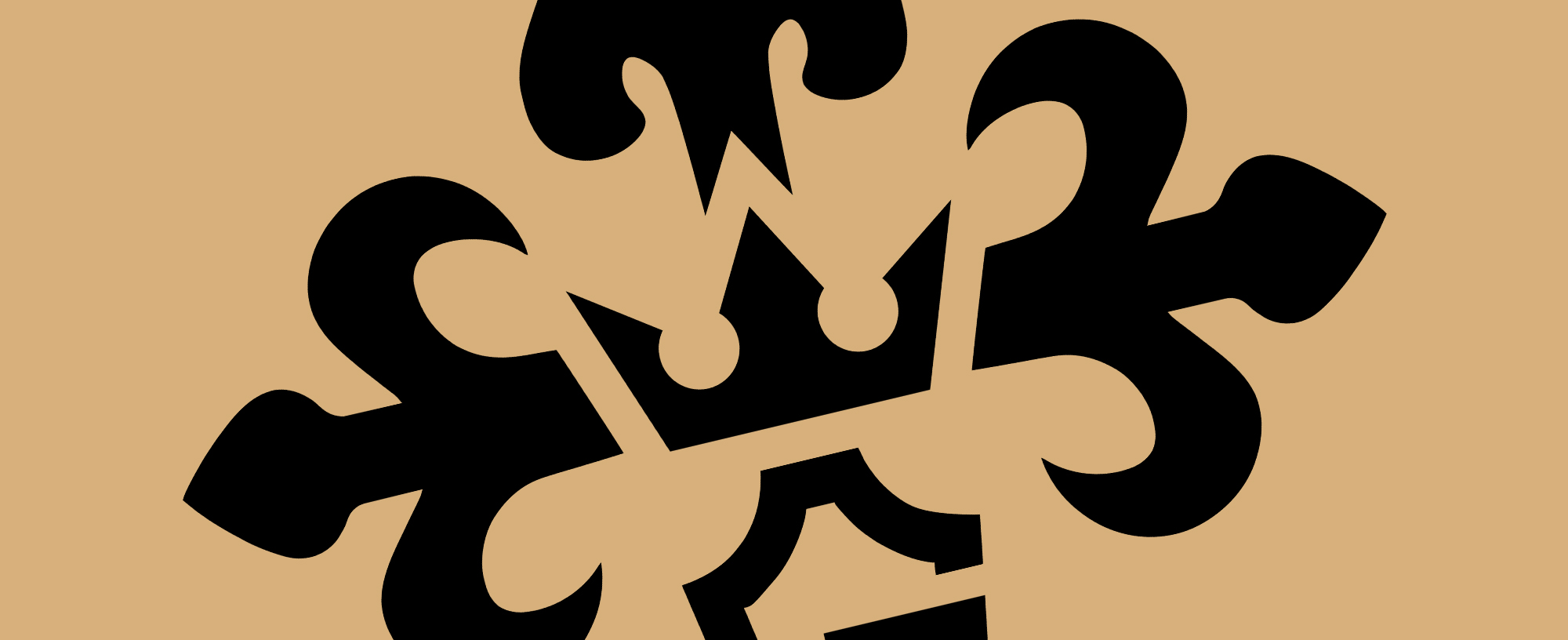 Stylized cross and number 25 graphic