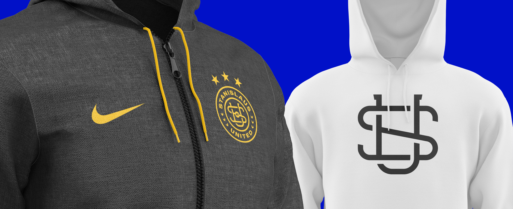 Stanislaus United apparel mockups