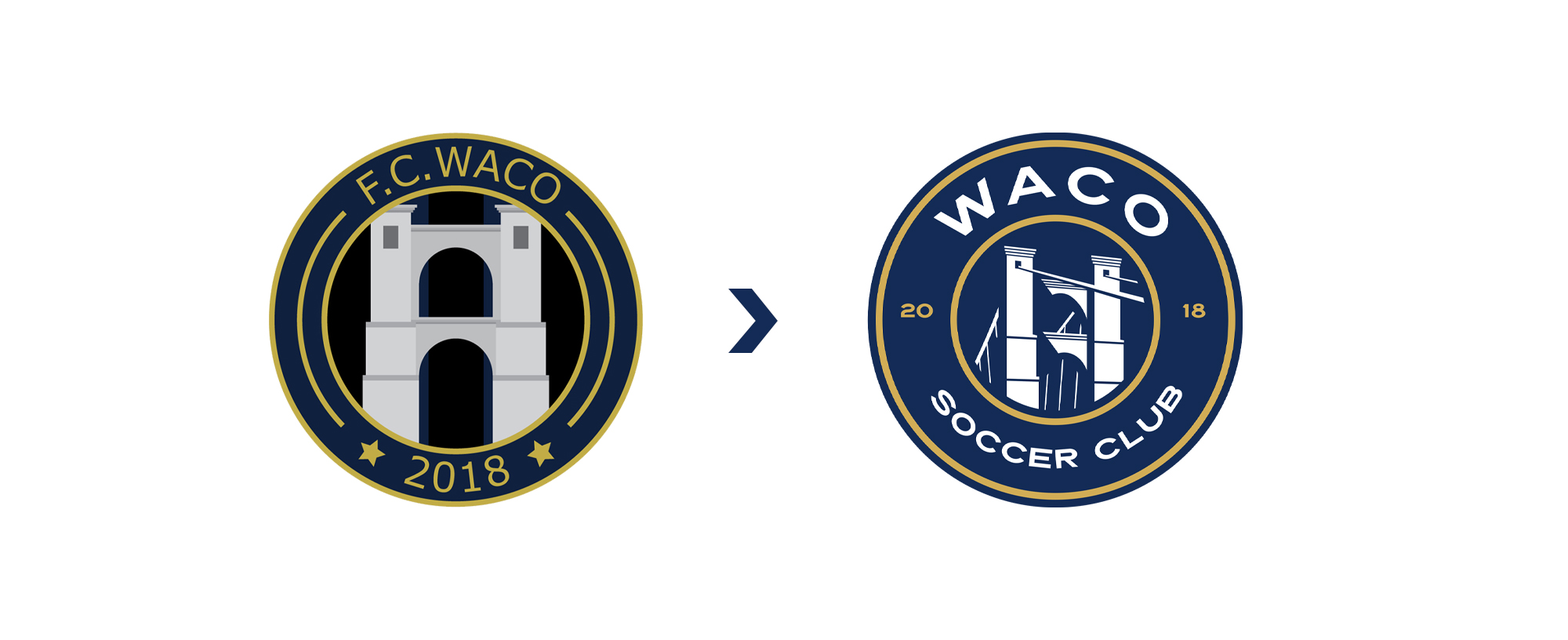 Waco SC before and after rebrand