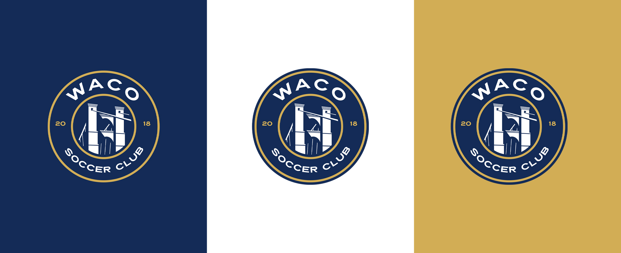 Waco SC crest color variations